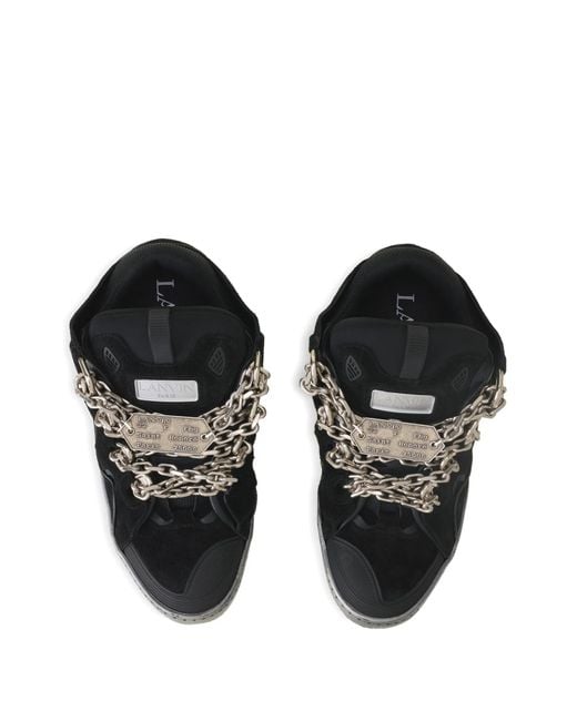 Lanvin Black Curb Lace-Up Sneakers for men