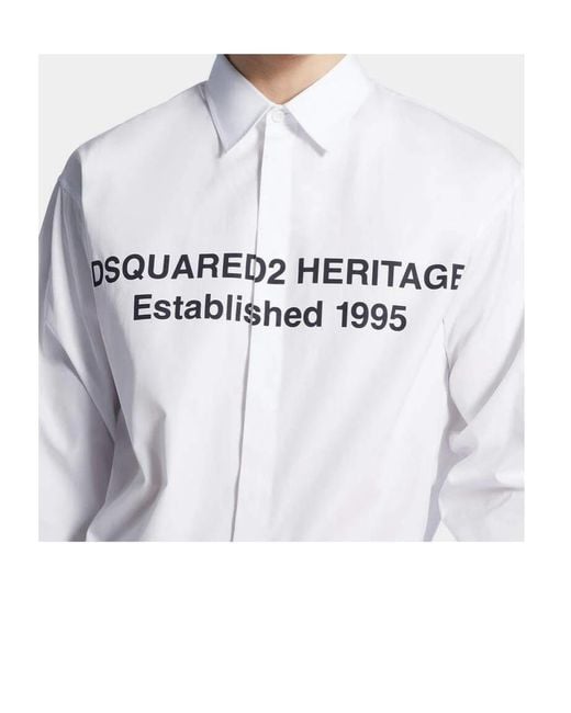 DSquared² White Printed Shirt for men