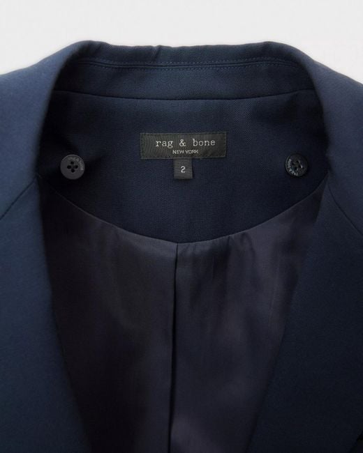 Rag & Bone Blue Long-Sleeved Suit Jacket