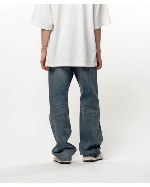 Maison Mihara Yasuhiro Blue Flared Denim Pants for men