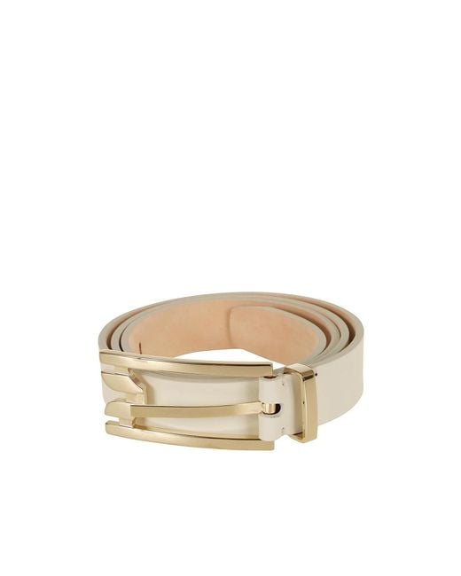 Victoria Beckham White Dorian Leather Belt