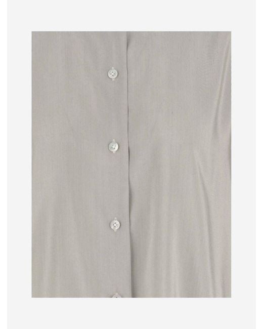 The Row Gray Sisilia Button-Down Shirt
