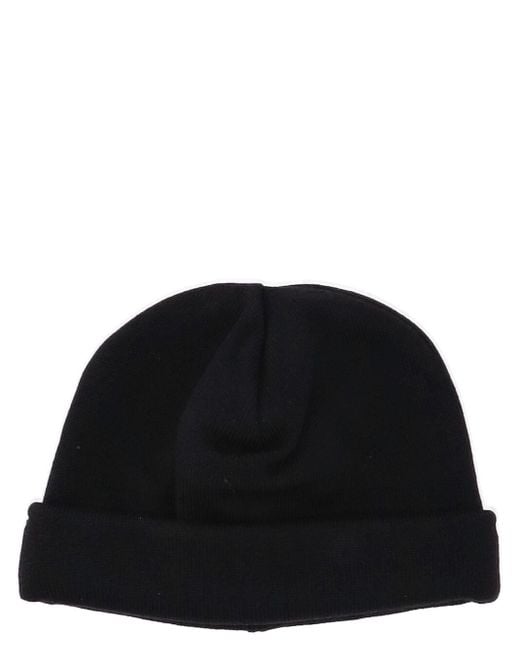 Moschino Black Folded Cotton Beanie for men