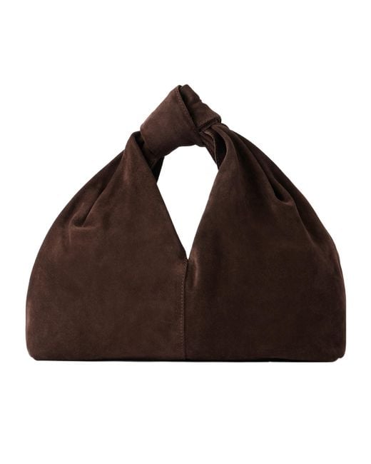 Loeffler Randall Brown Helga Knotted Suede Clutch