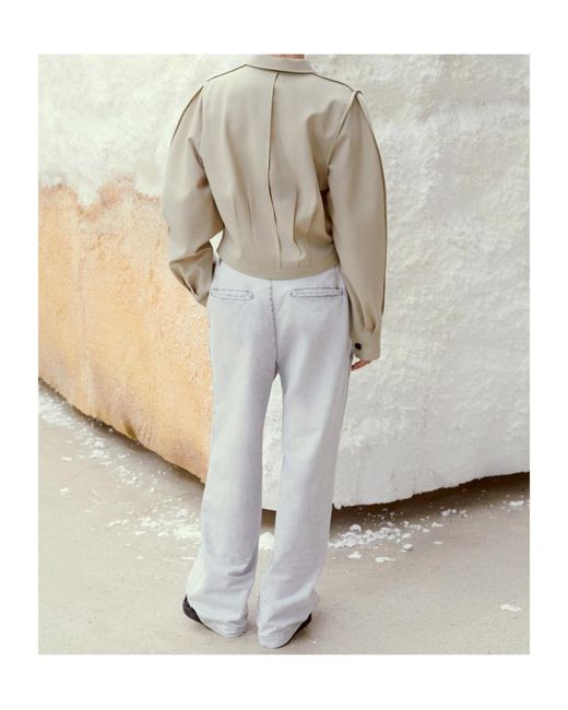 Low Classic Gray Pinched Shirt Jacket