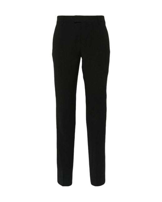 AMI Black Tapered Tailored Trousers