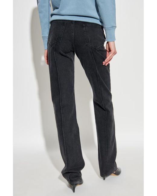 Isabel Marant Black Lirokayo Straight-Leg Jeans