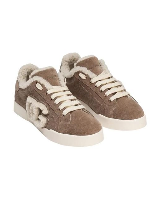 Dolce & Gabbana Brown Portofino Sneakers