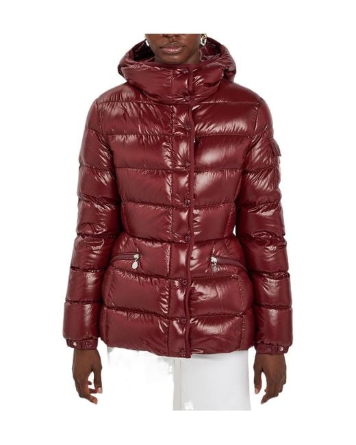 Moncler Red Barante Hooded Padded Nylon Jacket