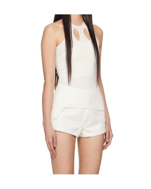 Dion Lee Red Mobius Loop Cut-Out Tank Top