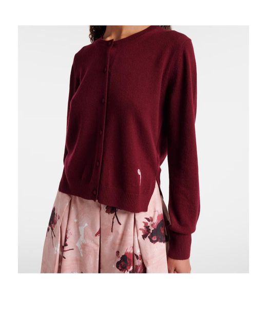 Erdem Embroidered Cashmere And Wool Cardigan