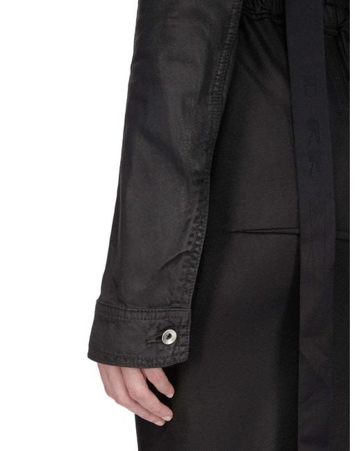 Rick Owens Black Frayed Jacket