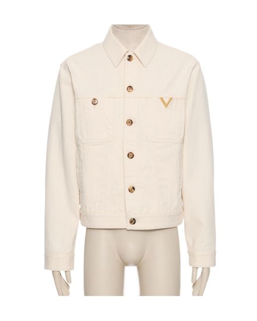 Valentino Natural Button-Up Long-Sleeved Jacket for men