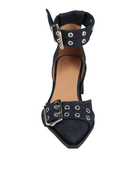 Ganni Black Solid Color Courts