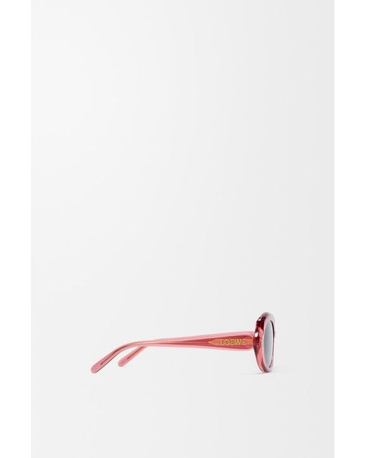 Loewe Pink Mini Oval Slim Sunglasses