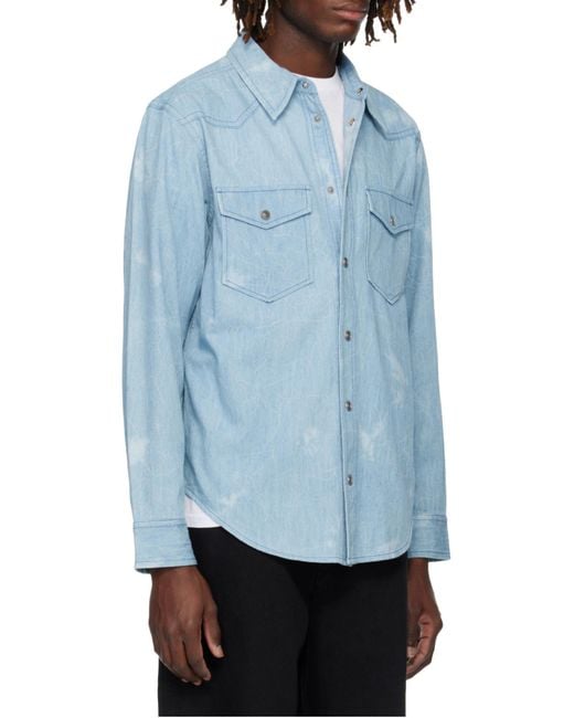 Isabel Marant Blue Tasco Washed Denim Shirt for men