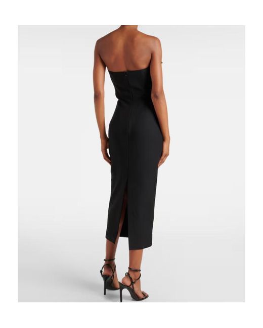 Roland Mouret Black Crêpe Bustier Dress