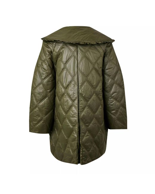 Ganni Green Quilt Jacket