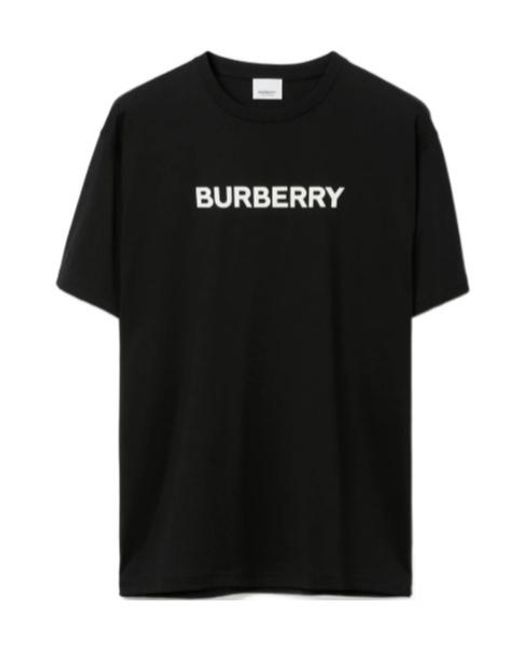Burberry Black Logo Printed Crewneck T-Shirt for men