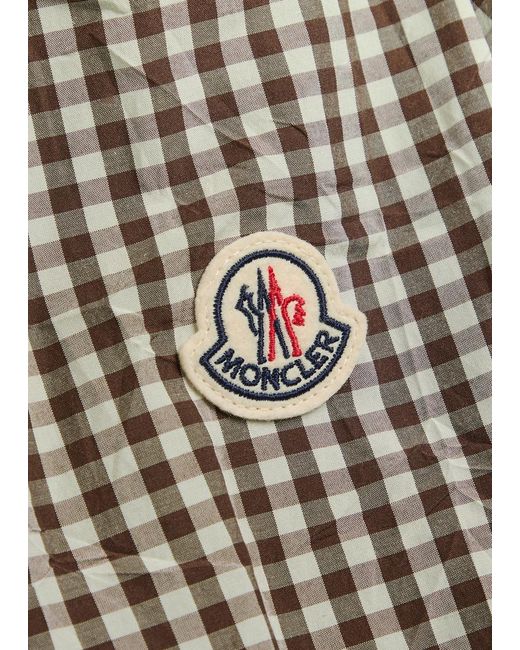 Moncler Brown Plaid Jacket for men