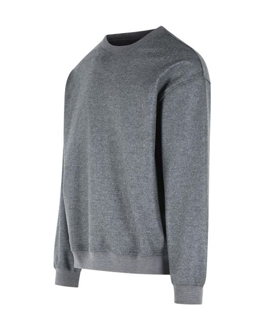 Jil Sander Gray Crew-Neck Sweatshirt for men