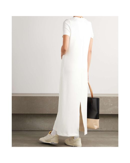 Varley White Hattie Stretch-Jersey Maxi Dress
