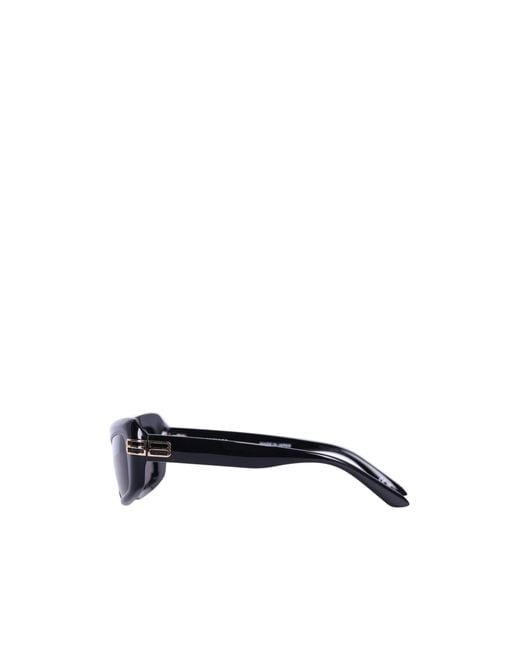 Balenciaga White Rectangle Frame Sunglasses