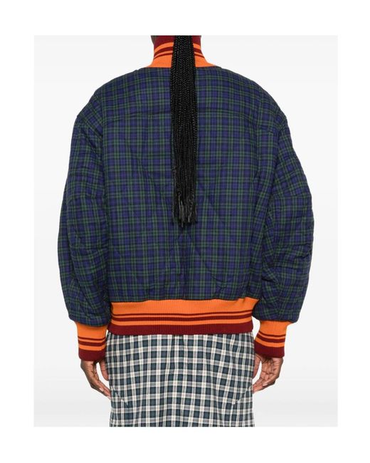 Dries Van Noten Blue Plaid Casual Jacket