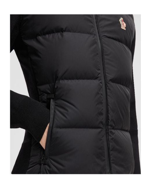Moncler Black Grenoble Padded Knit Cardigan