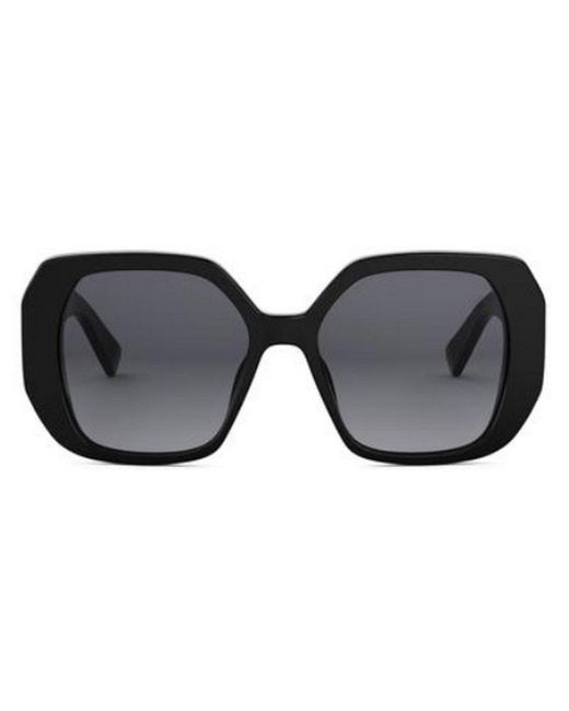 BVLGARI Black Geometric Frame Sunglasses