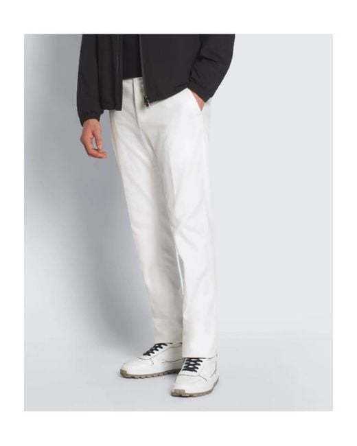 Brioni White Journey Trousers for men