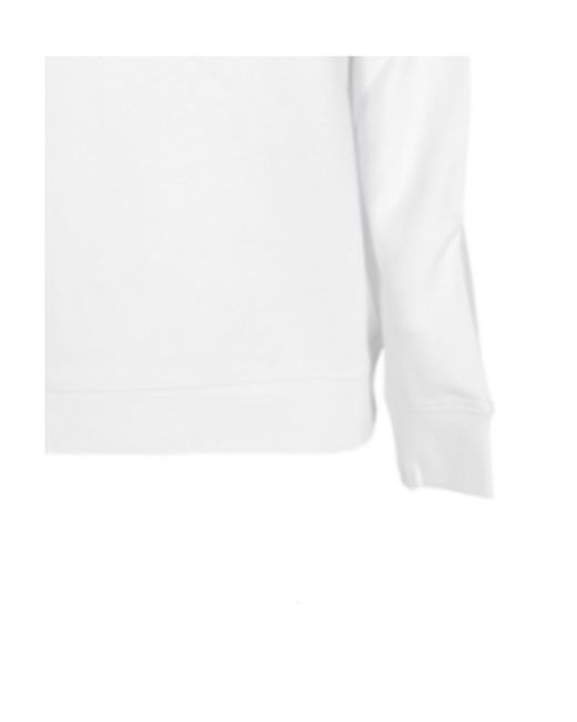 MSGM White Logo-Print Cotton Sweatshirt
