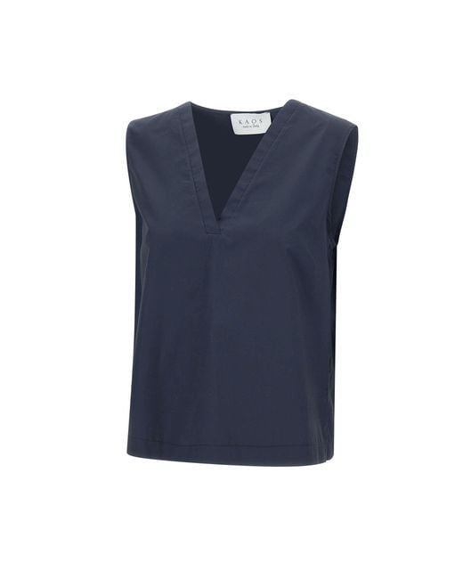 Kaos Blue Sleeveless Top