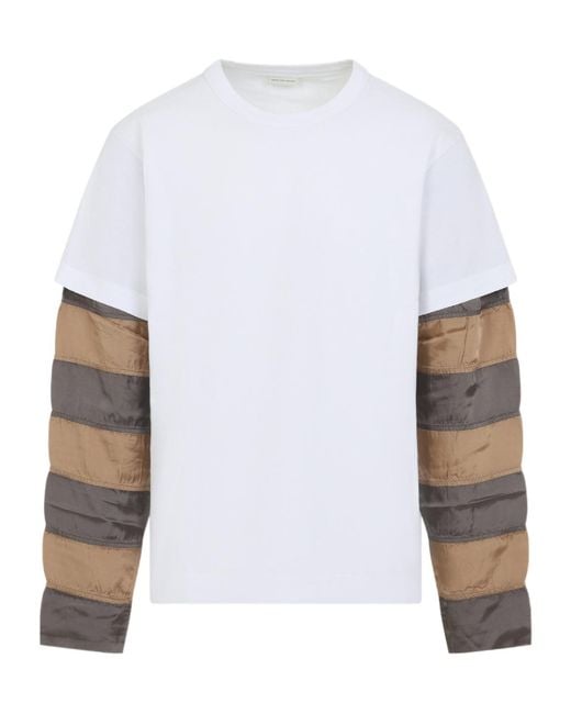 Dries Van Noten White Heedar Ls Layered T-Shirt for men