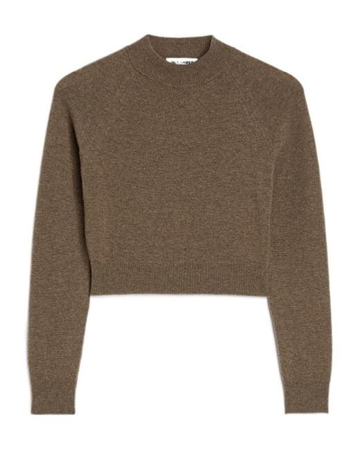 Jil Sander Green Cropped Jumper