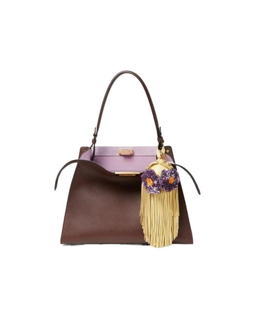Fendi Metallic Fringed Bag Bugs Charm