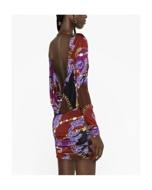 Versace Jeans Multicolor Barocco-Print Minidress