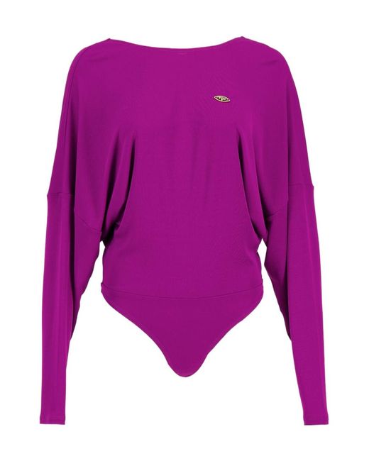 Emilio Pucci Purple Long-Sleeve Bodysuit