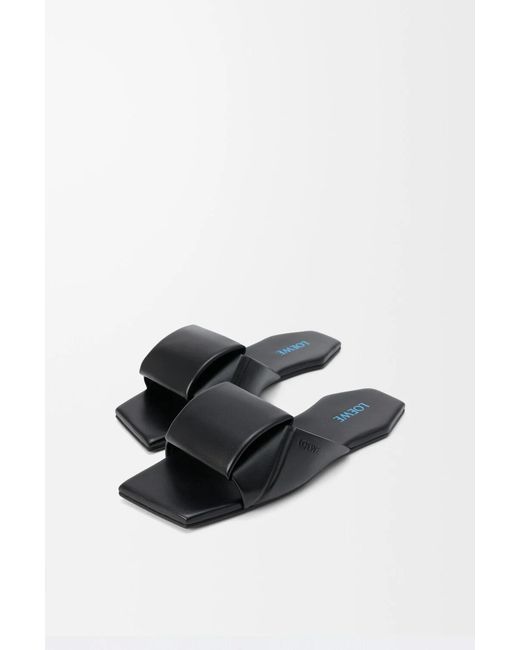 Loewe Black Origami Square-Toe Sandals