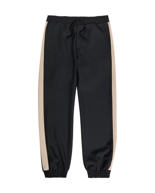 Valentino Black Jersey-Twill Track Pants for men