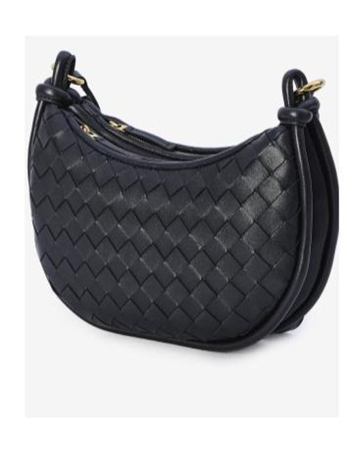 Bottega Veneta Blue Gemelli Intrecciato Shoulder Bag