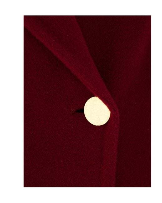 Alberta Ferretti Red Long-Sleeved Coat