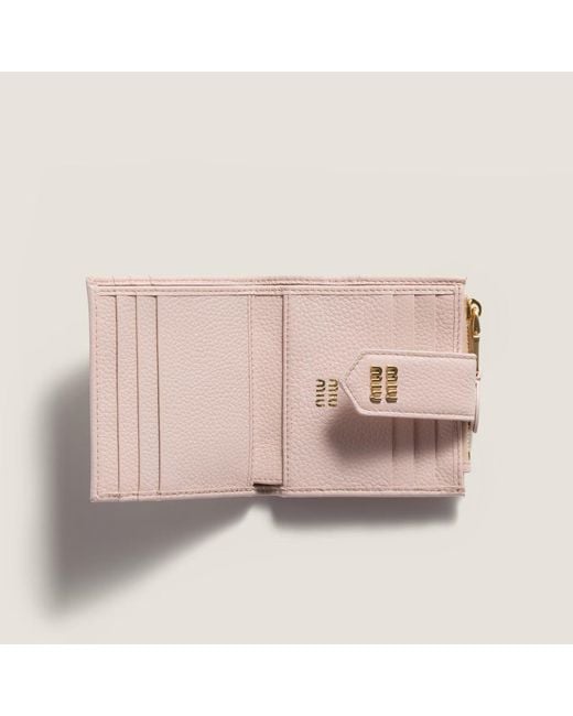 Miu Miu Pink Small Leather Wallet