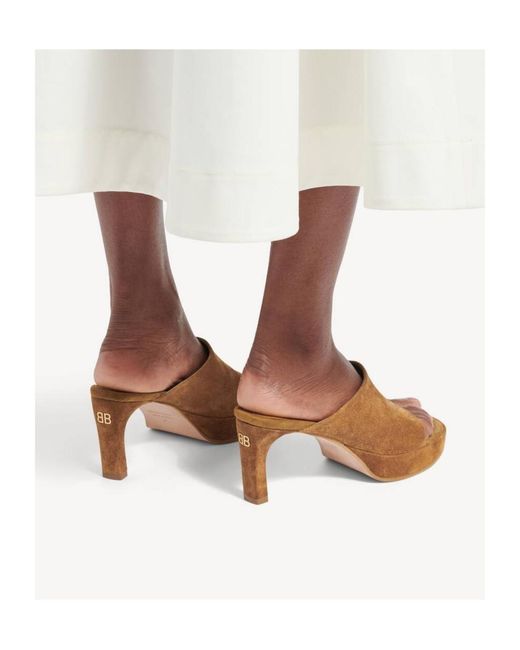 Balenciaga Brown Fargo Heeled Mules