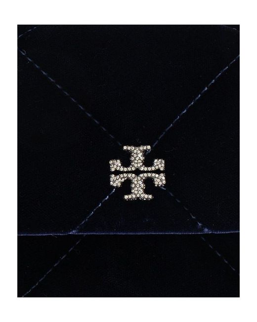Tory Burch Black Mini Kira Logo Plaque Crossbody Bag