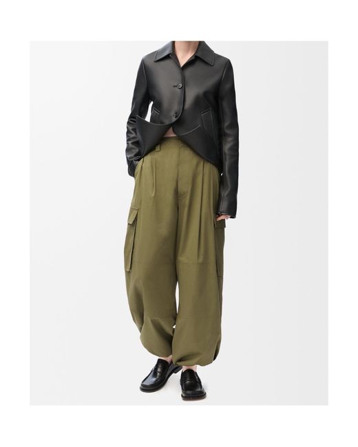 Loewe Green Mid-Rise Cargo Trousers