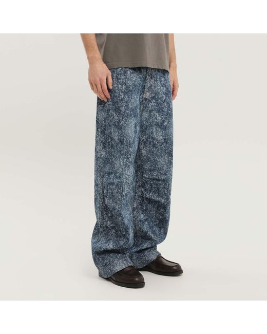 1989 STUDIO Blue Acid Wash Wide-Leg Jeans for men