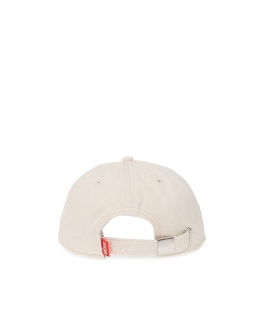 DIESEL White Corry-Div-Wash Baseball Cap for men
