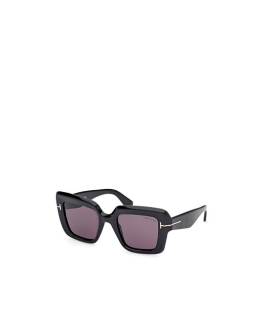 Tom Ford Purple Eyewear Esme Oversized Frame Sunglasses