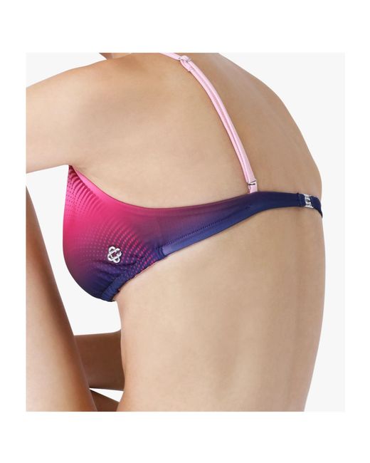Casablanca Pink Gradient-Effect Bikini Top